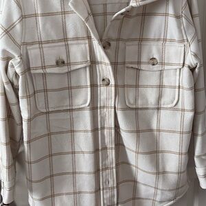 Plaid Button-Up Shirt Jacket